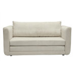 Miliboo canap convertible 2 places en tissu velours ctel beige leon