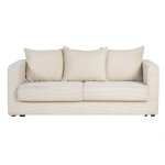 Miliboo canapé convertible 3 places en tissu velours côtelé beige avec matelas 13 cm bacio Miliboo canapé convertible 3 places en tissu velours côtelé beige avec matelas 13 cm bacio