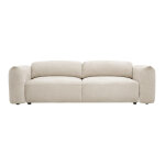 Miliboo canap� convertible 4 places avec coffre en tissu velours chenille beige swell