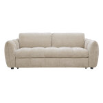 Miliboo canap� convertible design 3 places en tissu effet velours textur� taupe wonder