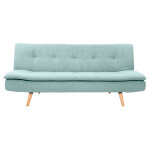Miliboo canap convertible scandinave 3 places en tissu vert lagon et bois clair senso