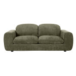 Miliboo canap� convertible avec t�ti�res ajustables 3 places en tissu effet velours textur� vert kaki ...