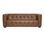 Miliboo canap� design 3 places en cuir marron corto