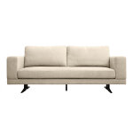 Miliboo canapé design 3 places en tissu chenille beige et métal noir lennon Miliboo canapé design 3 places en tissu chenille beige et métal noir lennon