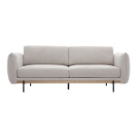 Miliboo canapé design 3 places en tissu chenille beige et métal noir todd Miliboo canapé design 3 places en tissu chenille beige et métal noir todd