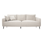 Miliboo canapé design 3 places en tissu effet velours beige et métal noir jerry Miliboo canapé design 3 places en tissu effet velours beige et métal noir jerry