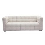 Miliboo canapé design 3 places en tissu effet velours texturé beige corto Miliboo canapé design 3 places en tissu effet velours texturé beige corto