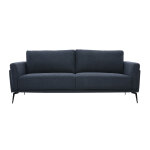 Miliboo canapé design 3 places en tissu effet velours texturé bleu foncé et métal noir mosco Miliboo canapé design 3 places en tissu effet velours texturé bleu foncé et métal noir mosco