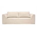 Miliboo canap� design en tissu effet velours textur� beige 3 places grammy