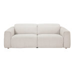 Miliboo canap� �lectrique 3 places avec t�ti�res ajustables et repose - pieds en tissu effet velours ...