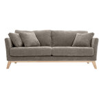 Miliboo canapé scandinave déhoussable 3 places en tissu effet velours texturé taupe et bois clair oslo ... Miliboo canapé scandinave déhoussable 3 places en tissu effet velours texturé taupe et bois clair oslo ...