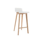 Miliboo chaise de bar scandinave 75 cm bois et blanc baltik