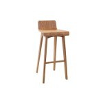 Miliboo chaise de bar scandinave en bois clair h75 cm baltik