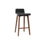 Miliboo chaise de bar scandinave noir et bois fonc h65 cm baltik