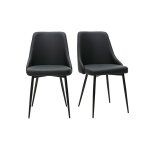 Miliboo chaises design noires (lot de 2) cult
