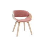 Miliboo chaise design en tissu effet velours textur� terracotta et bois clair bent