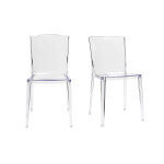 Miliboo chaises design transparentes empilables int�rieur - ext�rieur (lot de 2) island