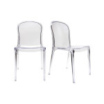 Miliboo chaises empilables design transparentes (lot de 2) thalysse