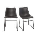 Miliboo chaises industrielles noires (lot de 2) new rock