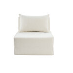 Miliboo chauffeuse 1 place convertible en tissu effet laine boucle blanc victor