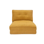 Miliboo chauffeuse 1 place convertible en tissu effet velours jaune moutarde sally Miliboo chauffeuse 1 place convertible en tissu effet velours jaune moutarde sally