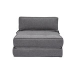 Miliboo chauffeuse 1 place convertible en tissu gris katy