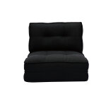 Miliboo chauffeuse 1 place convertible en tissu noir sally