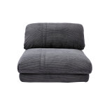 Miliboo chauffeuse 1 place convertible en tissu velours côtelé gris foncé spencer Miliboo chauffeuse 1 place convertible en tissu velours côtelé gris foncé spencer