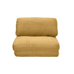 Miliboo chauffeuse 1 place convertible en tissu velours côtelé jaune curry spencer Miliboo chauffeuse 1 place convertible en tissu velours côtelé jaune curry spencer