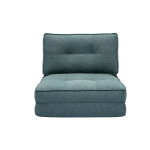 Miliboo chauffeuse 1 place convertible en tissu vert de gris sally Miliboo chauffeuse 1 place convertible en tissu vert de gris sally