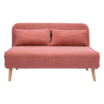 Miliboo chauffeuse 2 places convertible en tissu effet velours texturé terracotta et bois clair amiko ... Miliboo chauffeuse 2 places convertible en tissu effet velours texturé terracotta et bois clair amiko ...