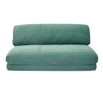 Miliboo chauffeuse convertible 2 places en tissu velours c�tel� vert c�ladon spencer