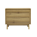 Miliboo commode finition bois ch�ne 3 tiroirs l90 cm yseult
