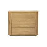 Miliboo commode finition bois clair ch�ne 3 tiroirs l100 cm negan