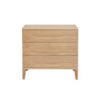 Miliboo commode scandinave en bois clair ch�ne 3 tiroirs l80 cm freddy