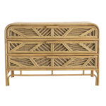 Miliboo commode vintage en rotin 3 tiroirs l120 cm galon