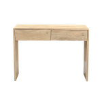 Miliboo console avec rangements en bois clair manguier massif l105 cm latika