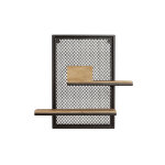 Miliboo etag�re murale double en bois manguier massif et m�tal noir l40 cm rack