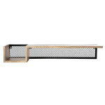 Miliboo �tag�re murale industrielle en bois manguier massif et m�tal noir l90 cm rack