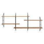 Miliboo etagre murale xl modulable en bois clair et mtal noir l191 cm bridge