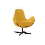 Miliboo fauteuil pivotant design en tissu effet velours jaune moutarde et métal noir andy Miliboo fauteuil pivotant design en tissu effet velours jaune moutarde et métal noir andy