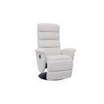 Miliboo fauteuil pivotant relax manuel en tissu chenille beige nelson