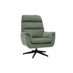 Miliboo fauteuil pivotant en tissu chenille vert kaki et m�tal noir jonah