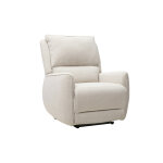 Miliboo fauteuil relax �lectrique en tissu effet velours textur� beige rachel