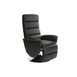 Miliboo fauteuil relax manuel noir nelson