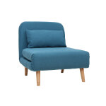 Miliboo fauteuil scandinave convertible en tissu bleu canard amiko Miliboo fauteuil scandinave convertible en tissu bleu canard amiko