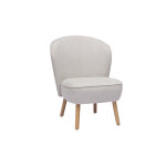 Miliboo fauteuil scandinave en tissu effet velours texturé beige et bois clair amanita Miliboo fauteuil scandinave en tissu effet velours texturé beige et bois clair amanita