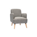 Miliboo fauteuil scandinave en tissu gris clair et bois clair isko Miliboo fauteuil scandinave en tissu gris clair et bois clair isko
