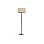 Miliboo lampadaire en rabane et m�tal noir h170 cm aloe