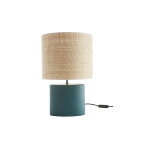 Miliboo lampe à poser en céramique bleu pétrole mat et abat - jour en raphia naturel h40 cm tiga Miliboo lampe à poser en céramique bleu pétrole mat et abat - jour en raphia naturel h40 cm tiga